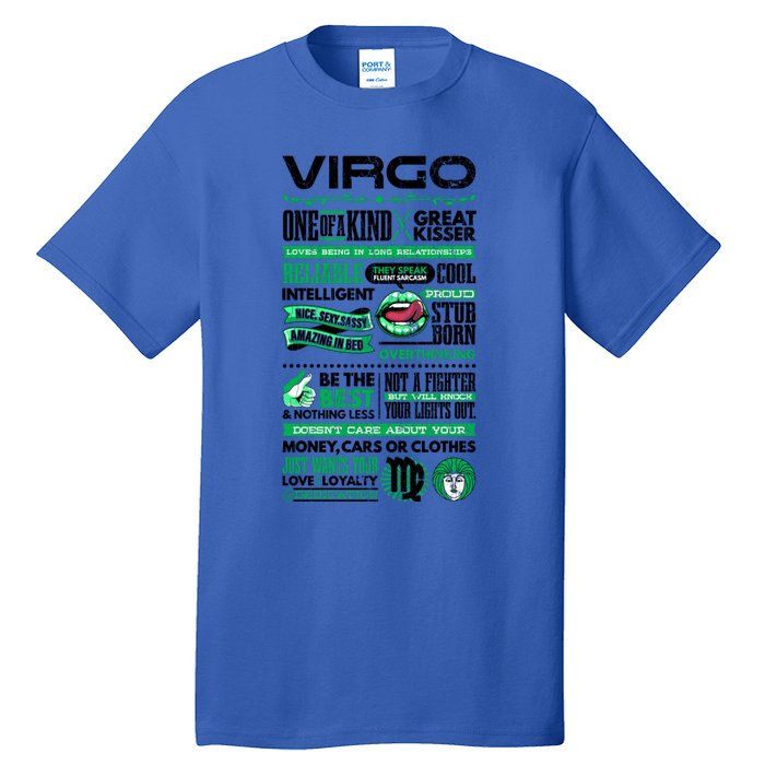 Virgo Facts Funny Zodiac Sign Graphic Great Gift Tall T-Shirt