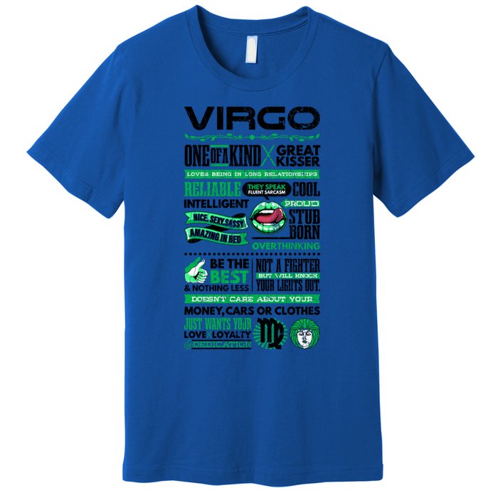 Virgo Facts Funny Zodiac Sign Graphic Great Gift Premium T-Shirt