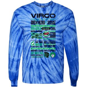 Virgo Facts Funny Zodiac Sign Graphic Great Gift Tie-Dye Long Sleeve Shirt