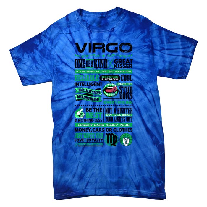 Virgo Facts Funny Zodiac Sign Graphic Great Gift Tie-Dye T-Shirt