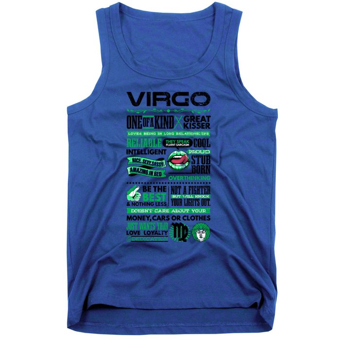 Virgo Facts Funny Zodiac Sign Graphic Great Gift Tank Top