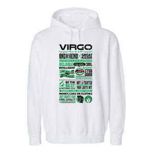 Virgo Facts Funny Zodiac Sign Graphic Great Gift Garment-Dyed Fleece Hoodie