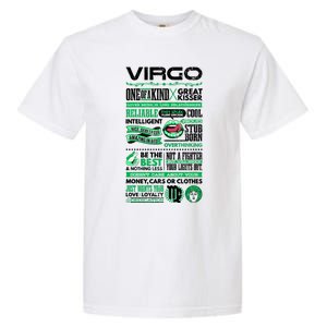 Virgo Facts Funny Zodiac Sign Graphic Great Gift Garment-Dyed Heavyweight T-Shirt