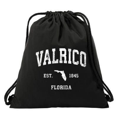 Valrico Florida Fl Vintage Athletic Sports Drawstring Bag