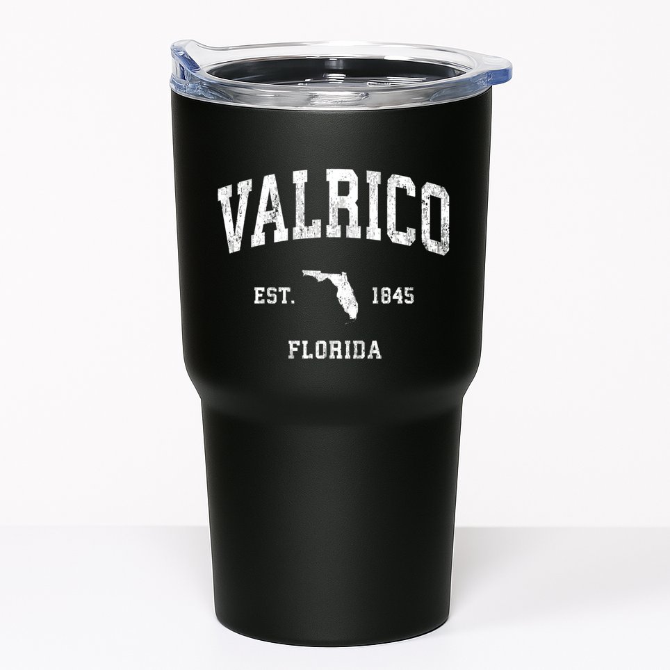 Valrico Florida Fl Vintage Athletic Sports Tumbler