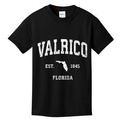 Valrico Florida Fl Vintage Athletic Sports Kids T-Shirt