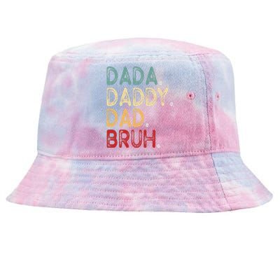 Vintage Funny Father Dada Daddy Dad Bruh Tie-Dyed Bucket Hat