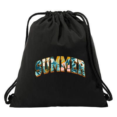 Vintage Floral Flower Pattern Summer Drawstring Bag