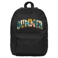 Vintage Floral Flower Pattern Summer 16 in Basic Backpack
