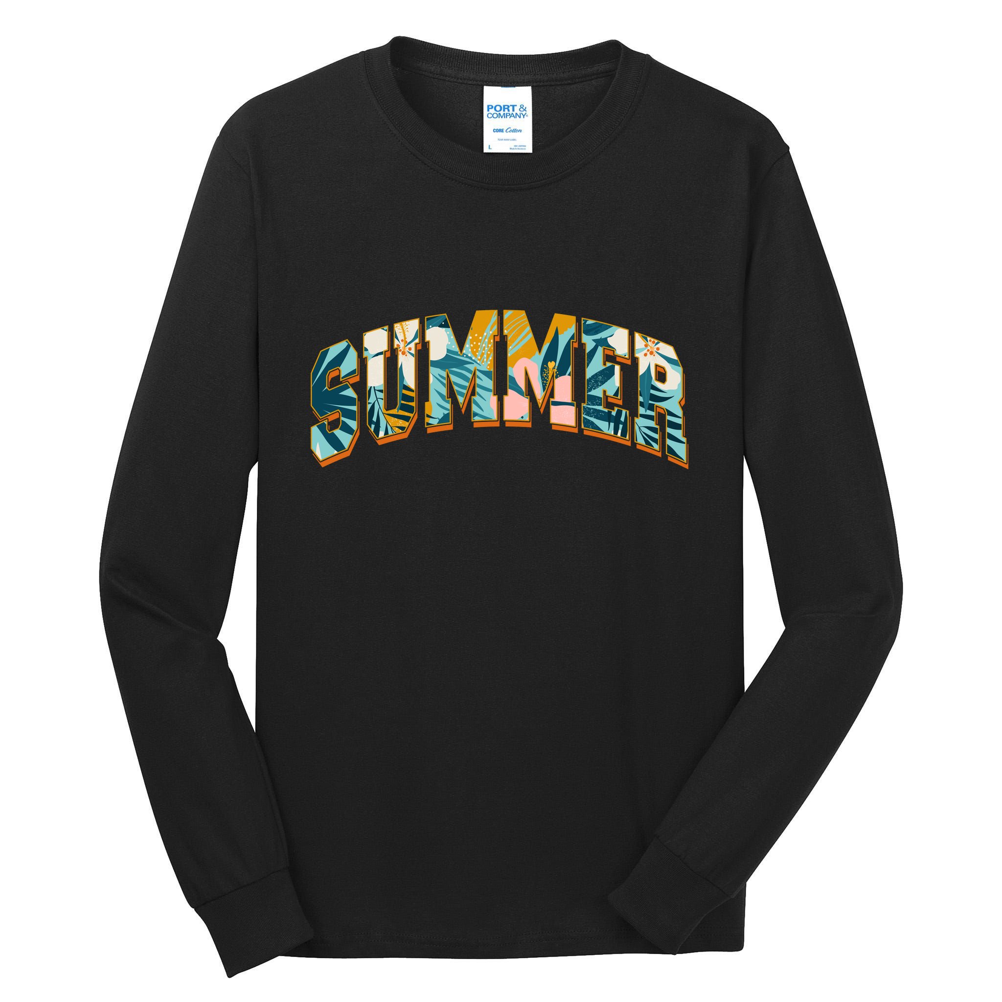 Vintage Floral Flower Pattern Summer Tall Long Sleeve T-Shirt