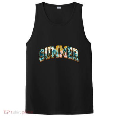 Vintage Floral Flower Pattern Summer PosiCharge Competitor Tank
