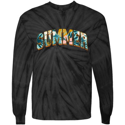 Vintage Floral Flower Pattern Summer Tie-Dye Long Sleeve Shirt