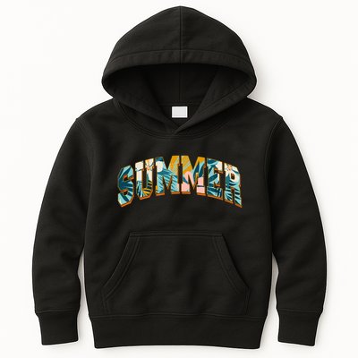 Vintage Floral Flower Pattern Summer Kids Hoodie