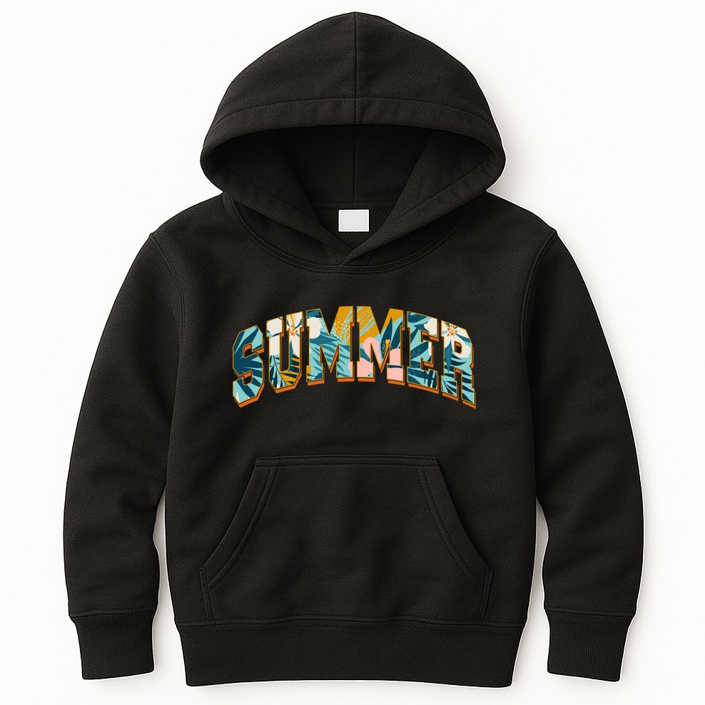 Vintage Floral Flower Pattern Summer Kids Hoodie