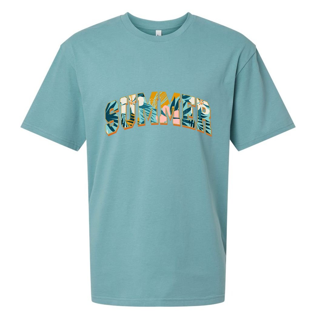 Vintage Floral Flower Pattern Summer Sueded Cloud Jersey T-Shirt