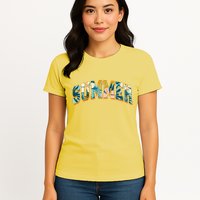 Vintage Floral Flower Pattern Summer Womens T-Shirt
