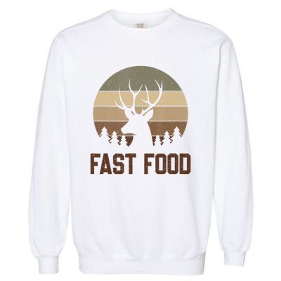 Vintage Fast Food Hunter Deer Hunting Garment-Dyed Sweatshirt