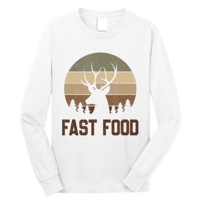 Vintage Fast Food Hunter Deer Hunting Long Sleeve Shirt