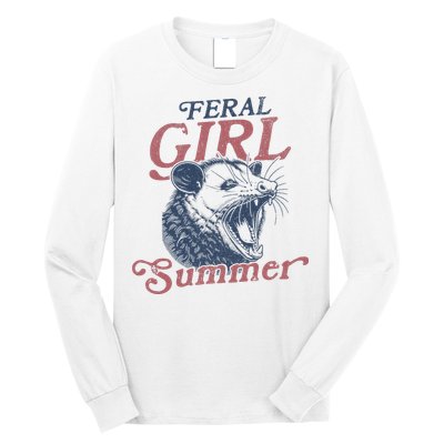 Vintage Feral Girl Summer Opossum Long Sleeve Shirt
