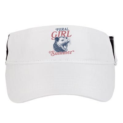 Vintage Feral Girl Summer Opossum Adult Drive Performance Visor