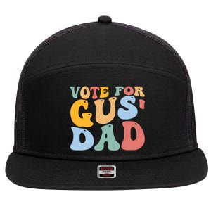 Vote For Gus Dad Team Gus Tim Walz Gus Walz 7 Panel Mesh Trucker Snapback Hat