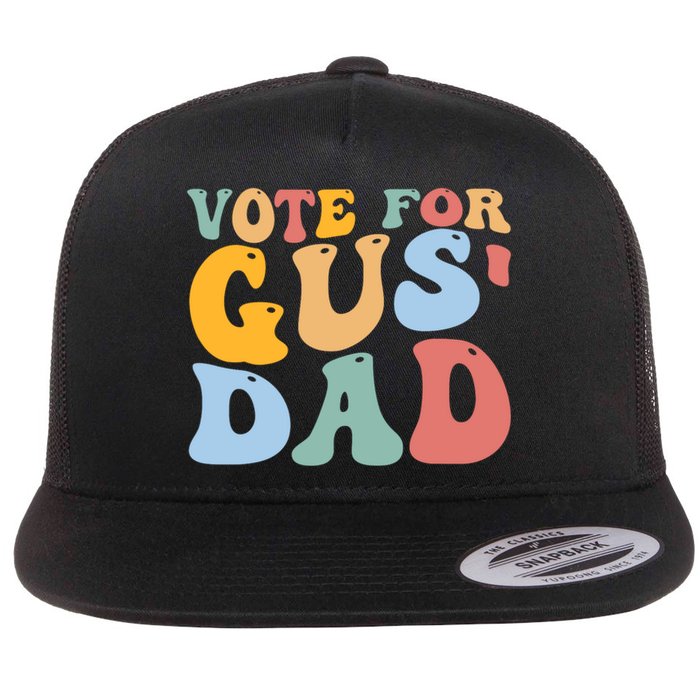 Vote For Gus Dad Team Gus Tim Walz Gus Walz Flat Bill Trucker Hat