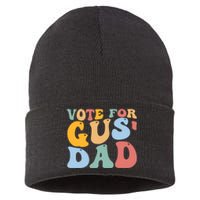 Vote For Gus Dad Team Gus Tim Walz Gus Walz Sustainable Knit Beanie