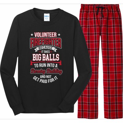 Volunteer Firefighter Gift Long Sleeve Pajama Set