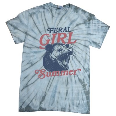 Vintage Feral Girl Summer Opossum Tie-Dye T-Shirt