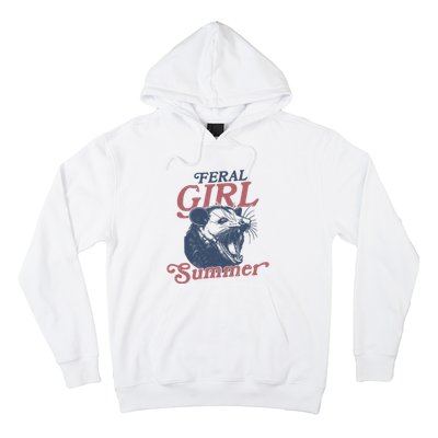 Vintage Feral Girl Summer Opossum Hoodie