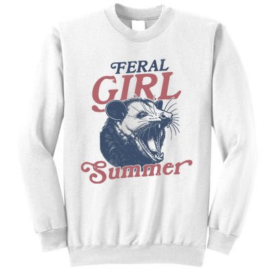 Vintage Feral Girl Summer Opossum Sweatshirt