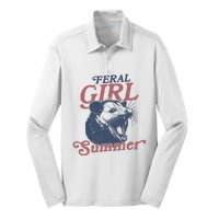 Vintage Feral Girl Summer Opossum Silk Touch Performance Long Sleeve Polo