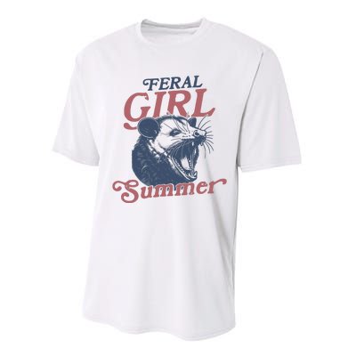 Vintage Feral Girl Summer Opossum Performance Sprint T-Shirt