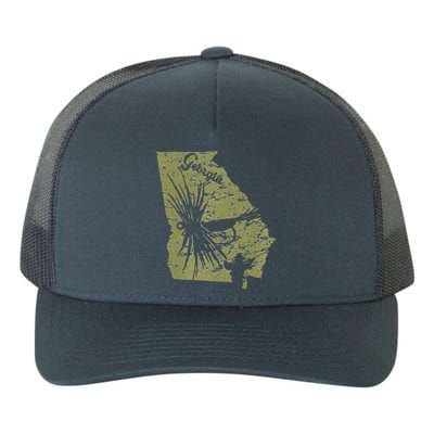 Vintage Fish Georgia State Map Ga Fly Fishing Trout Fishing Premium Yupoong Adult 5-Panel Trucker Hat