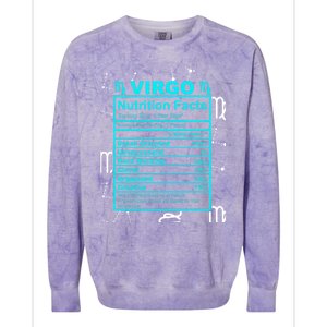 Virgo Funny Gift Horoscope And Zodiac With Funny Nutrition Facts Cool Gift Colorblast Crewneck Sweatshirt