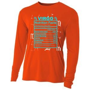 Virgo Funny Gift Horoscope And Zodiac With Funny Nutrition Facts Cool Gift Cooling Performance Long Sleeve Crew