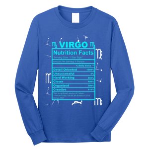 Virgo Funny Gift Horoscope And Zodiac With Funny Nutrition Facts Cool Gift Long Sleeve Shirt