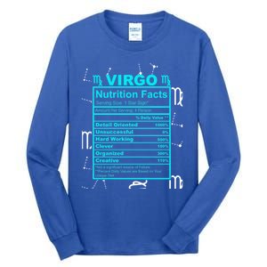 Virgo Funny Gift Horoscope And Zodiac With Funny Nutrition Facts Cool Gift Tall Long Sleeve T-Shirt