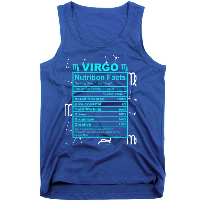 Virgo Funny Gift Horoscope And Zodiac With Funny Nutrition Facts Cool Gift Tank Top