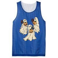 Vintage Floral Ghost Cute Halloween Costume Funny Graphic Funny Gift Mesh Reversible Basketball Jersey Tank