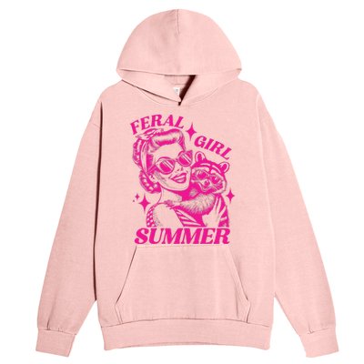 Vintage Feral Girl Summer Opossum Funny Raccoon Women Urban Pullover Hoodie