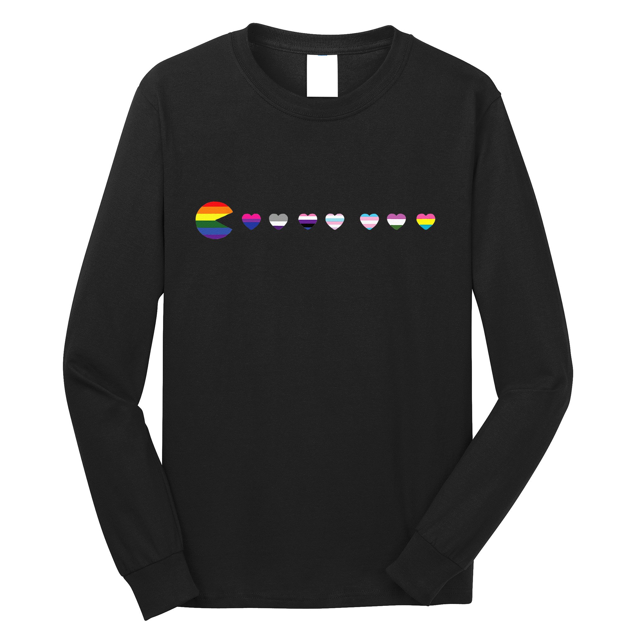 VideoGame Funny Gaming LGBTQ Ally Pride Flag Gamer Long Sleeve Shirt