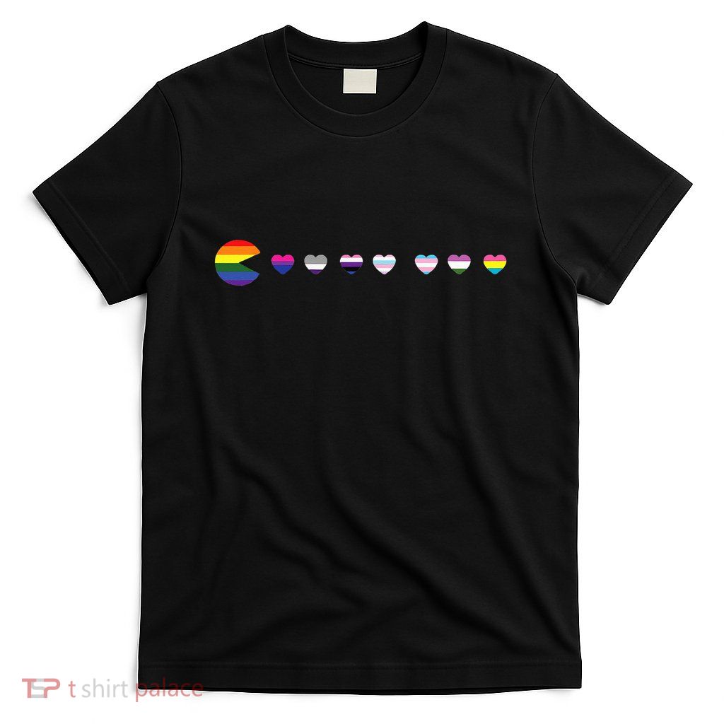 VideoGame Funny Gaming LGBTQ Ally Pride Flag Gamer T-Shirt
