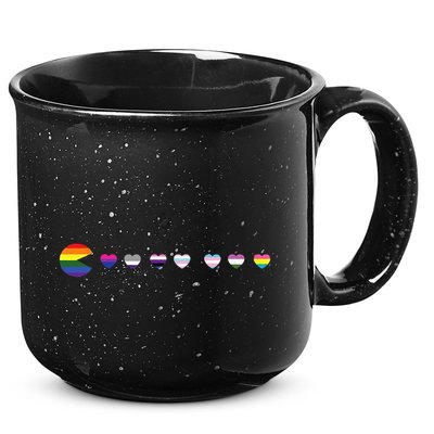 VideoGame Funny Gaming LGBTQ Ally Pride Flag Gamer 15oz Campfire Ceramic Mug
