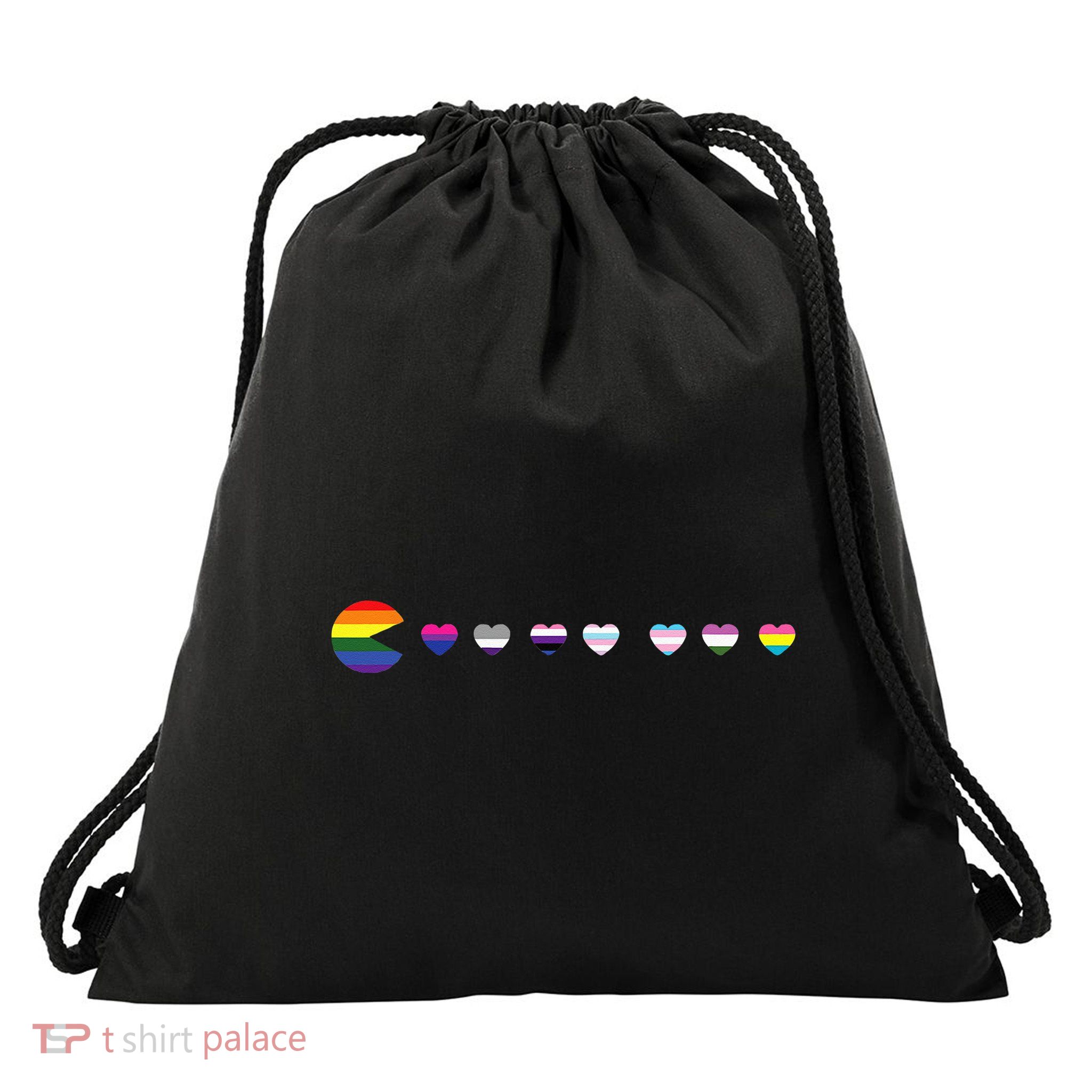 VideoGame Funny Gaming LGBTQ Ally Pride Flag Gamer Drawstring Bag