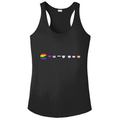 VideoGame Funny Gaming LGBTQ Ally Pride Flag Gamer Ladies PosiCharge Competitor Racerback Tank