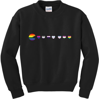 VideoGame Funny Gaming LGBTQ Ally Pride Flag Gamer Kids Sweatshirt