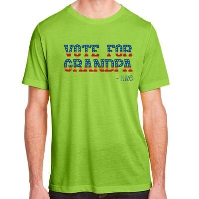 Vote For Grandpa Quote Luke Cute Grandson Trump 2024 Rally Adult ChromaSoft Performance T-Shirt