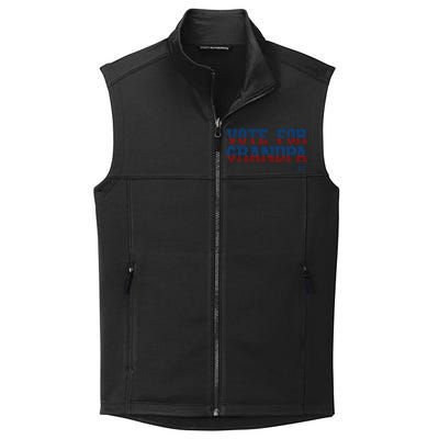 Vote For Grandpa Quote Luke Cute Grandson Trump 2024 Rally Collective Smooth Fleece Vest