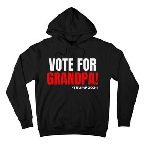 Vote For Grandpa! 2024 Funny Grandson Political Endorsement Hoodie